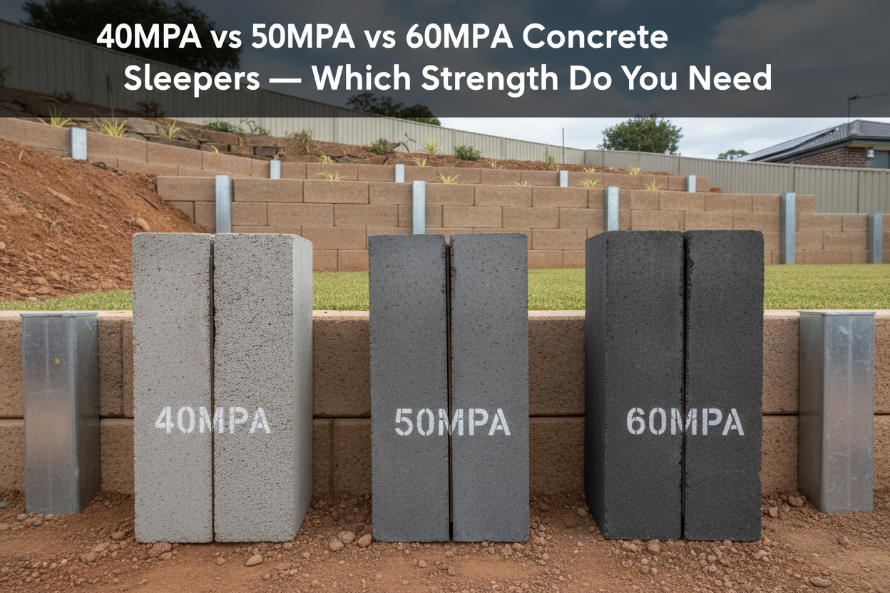 40MPa vs 50MPa vs 60MPa Concrete Sleepers — Which Strength Do You Need?