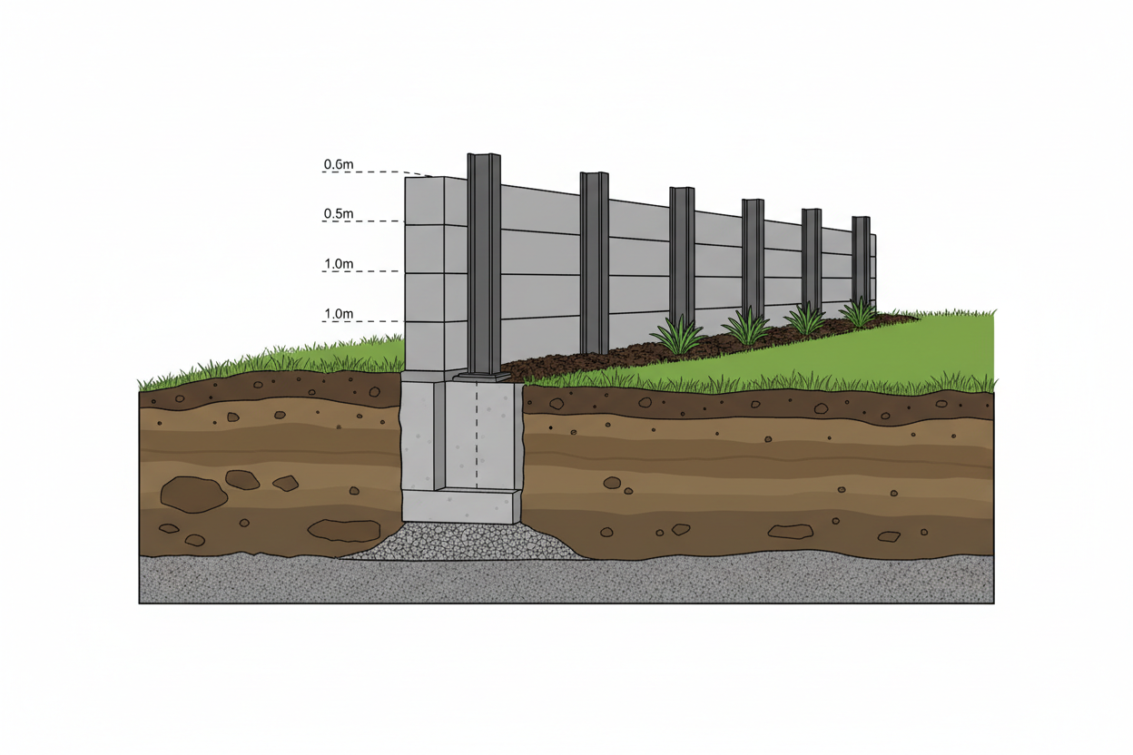 Retaining Wall Footings — How Deep and How Much Concrete?