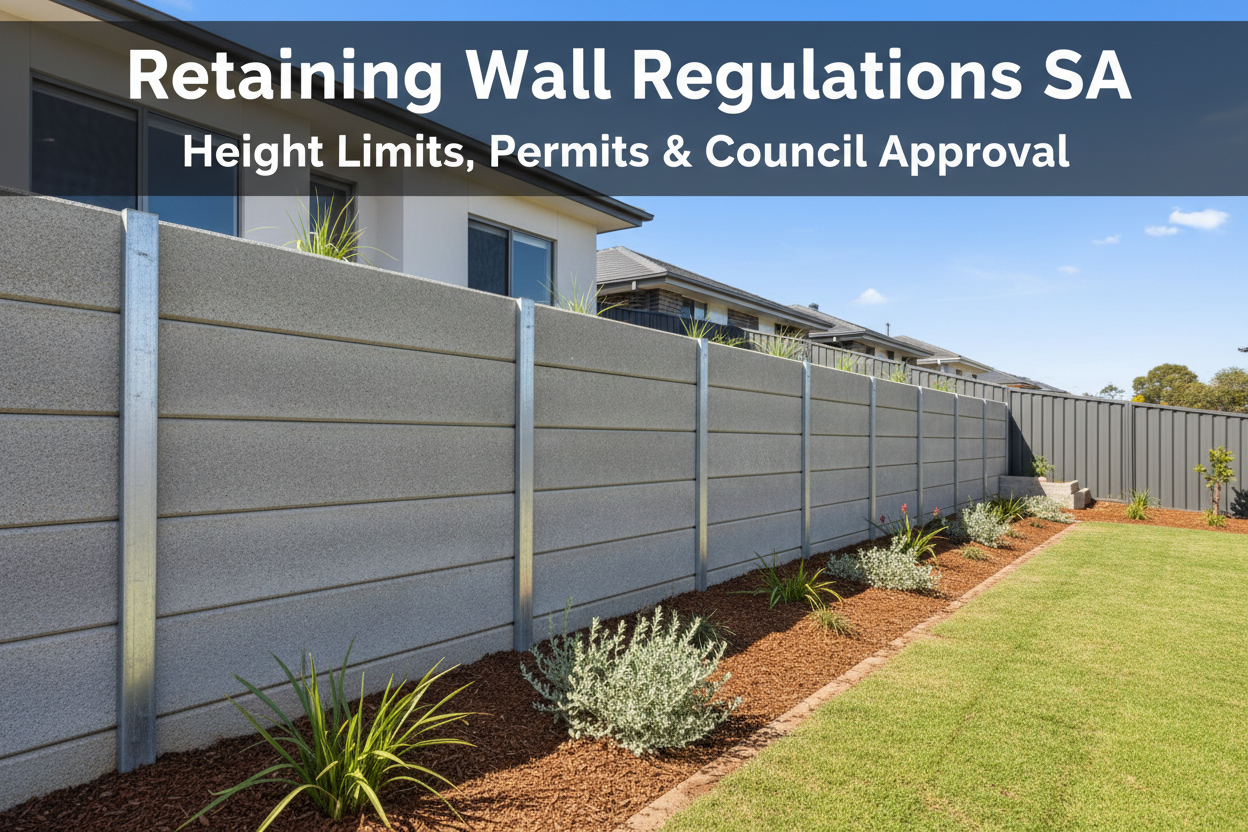 Retaining Wall Regulations SA — Height Limits, Permits & Council Approval
