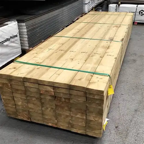 Treated timber stamp or Close up wood grain treated pine