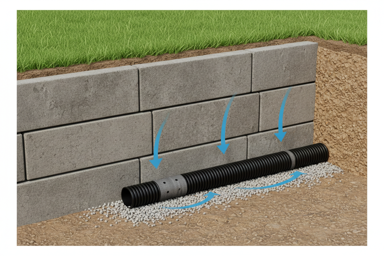 Ag Pipe for Retaining Walls — What Size and How to Install It