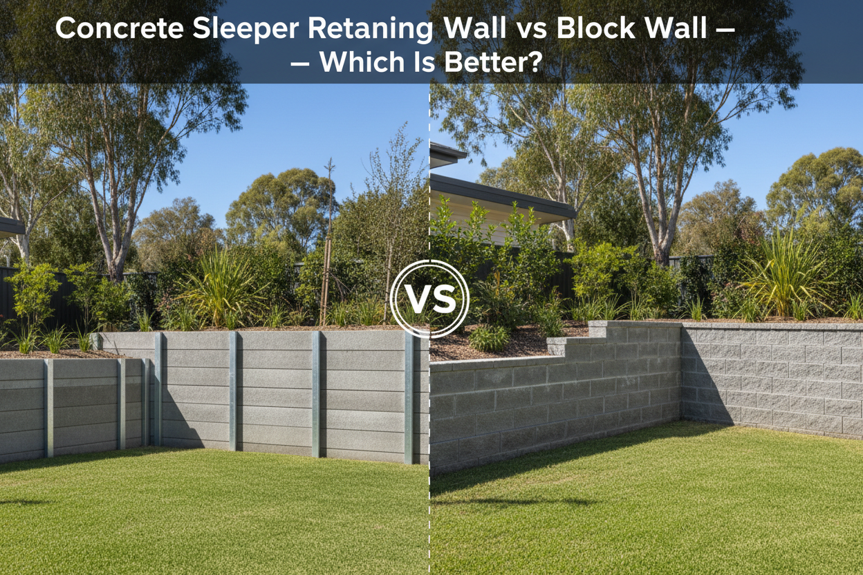 Concrete Sleeper Retaining Wall vs Block Wall — Which Is Better?