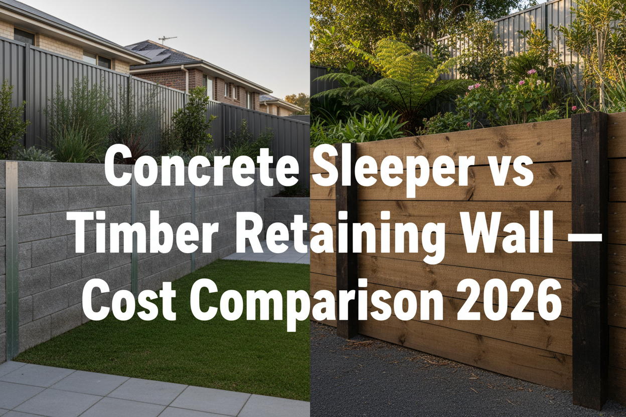 Concrete Sleeper vs Timber Retaining Wall — Cost Comparison 2026