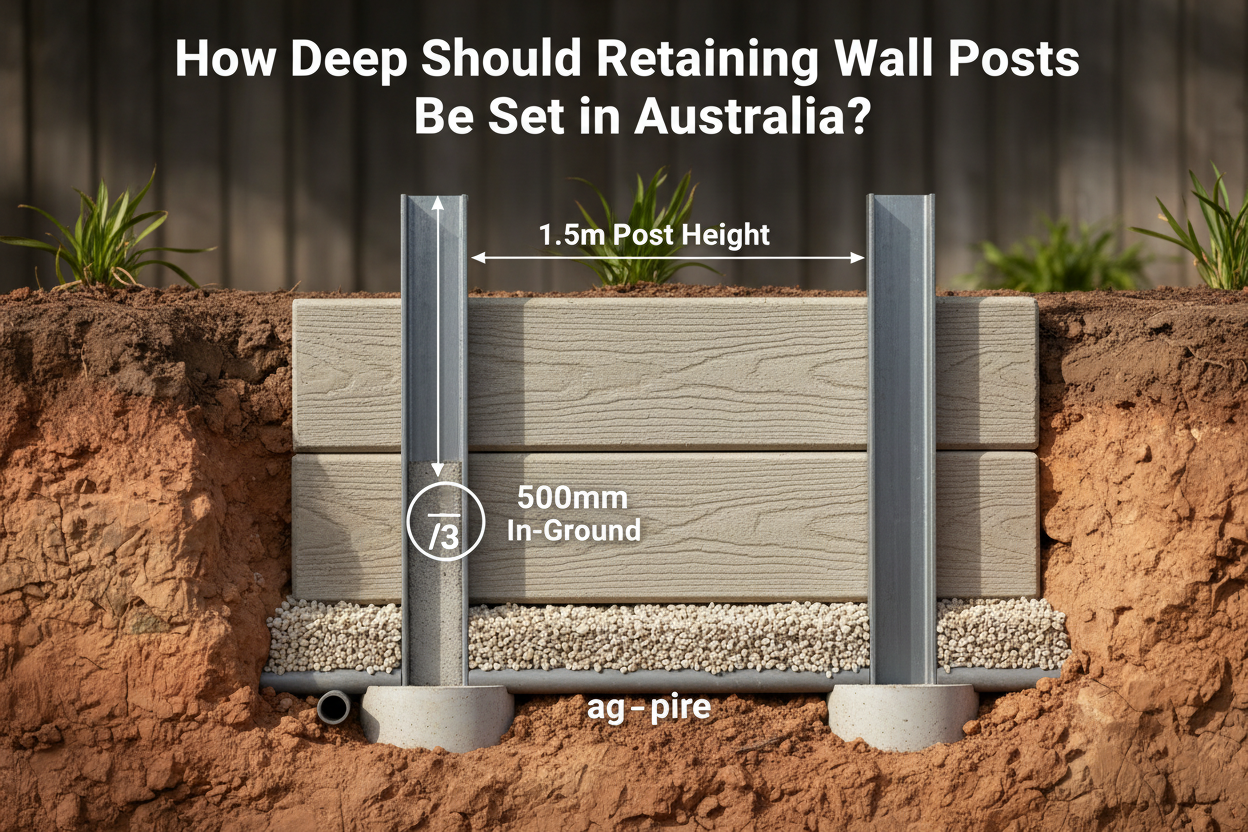 How Deep Should Retaining Wall Posts Be? Post Embedment Guide