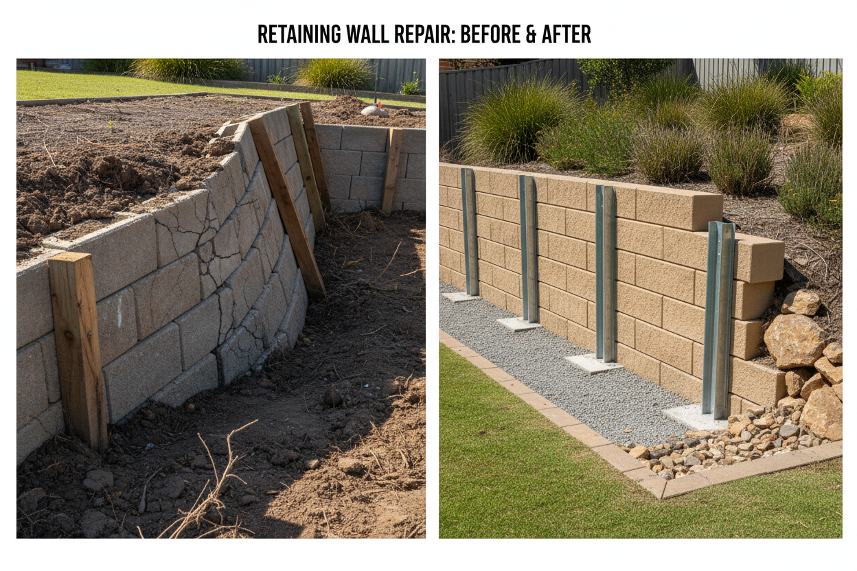 How to Fix a Leaning or Bowing Retaining Wall
