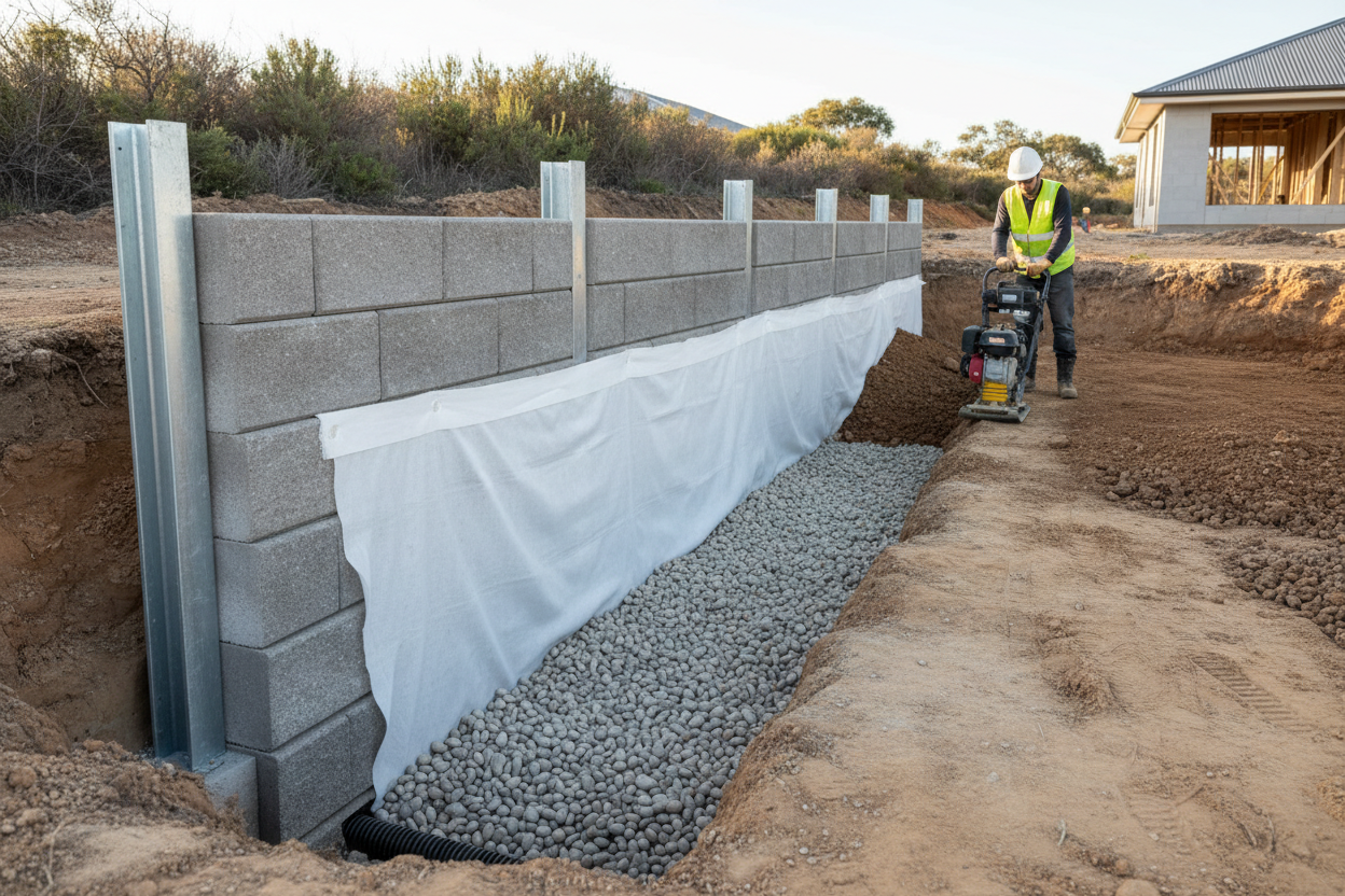 Retaining Wall Backfill — What to Use and How to Compact It