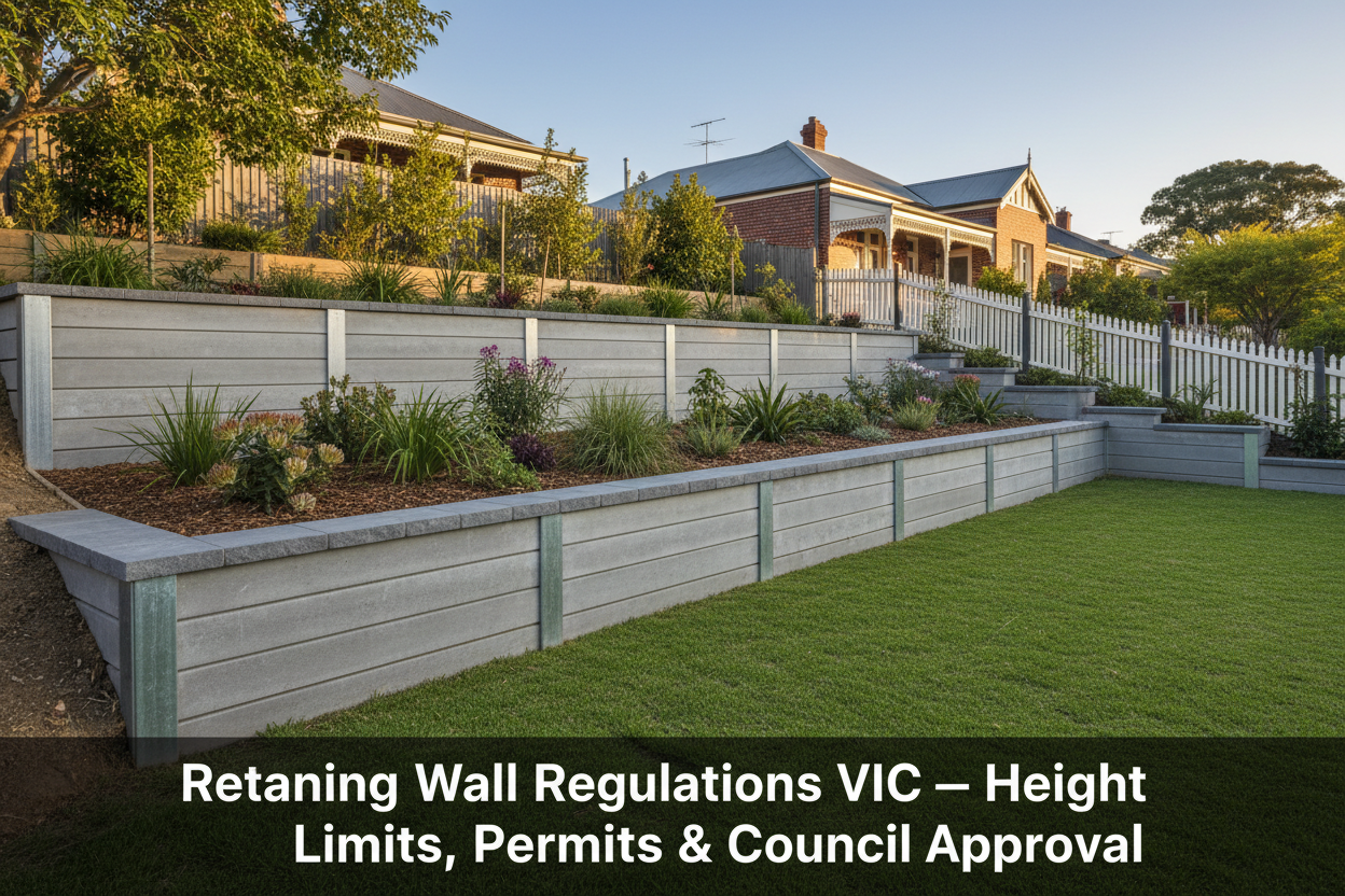 Retaining Wall Regulations VIC — Height Limits, Permits & Council Approval