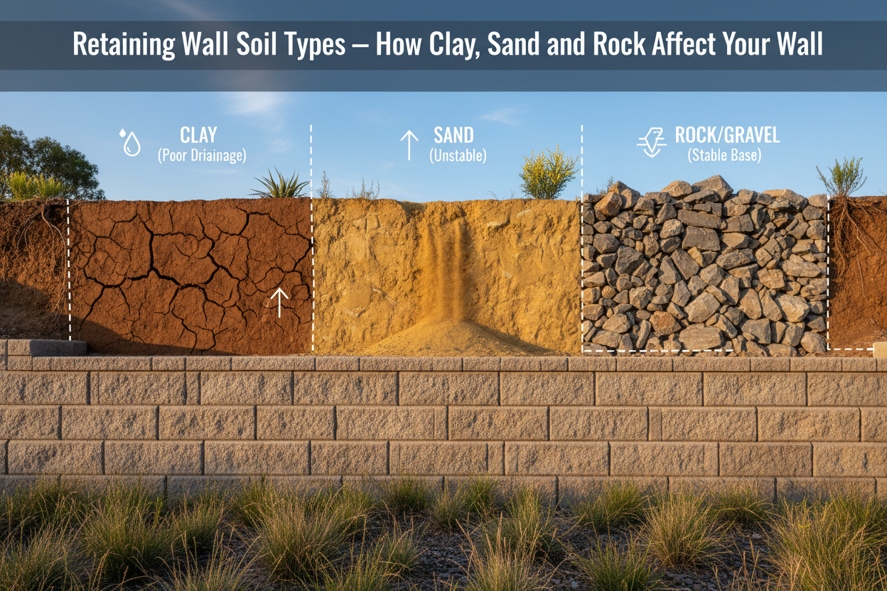 Retaining Wall Soil Types — How Clay, Sand and Rock Affect Your Wall