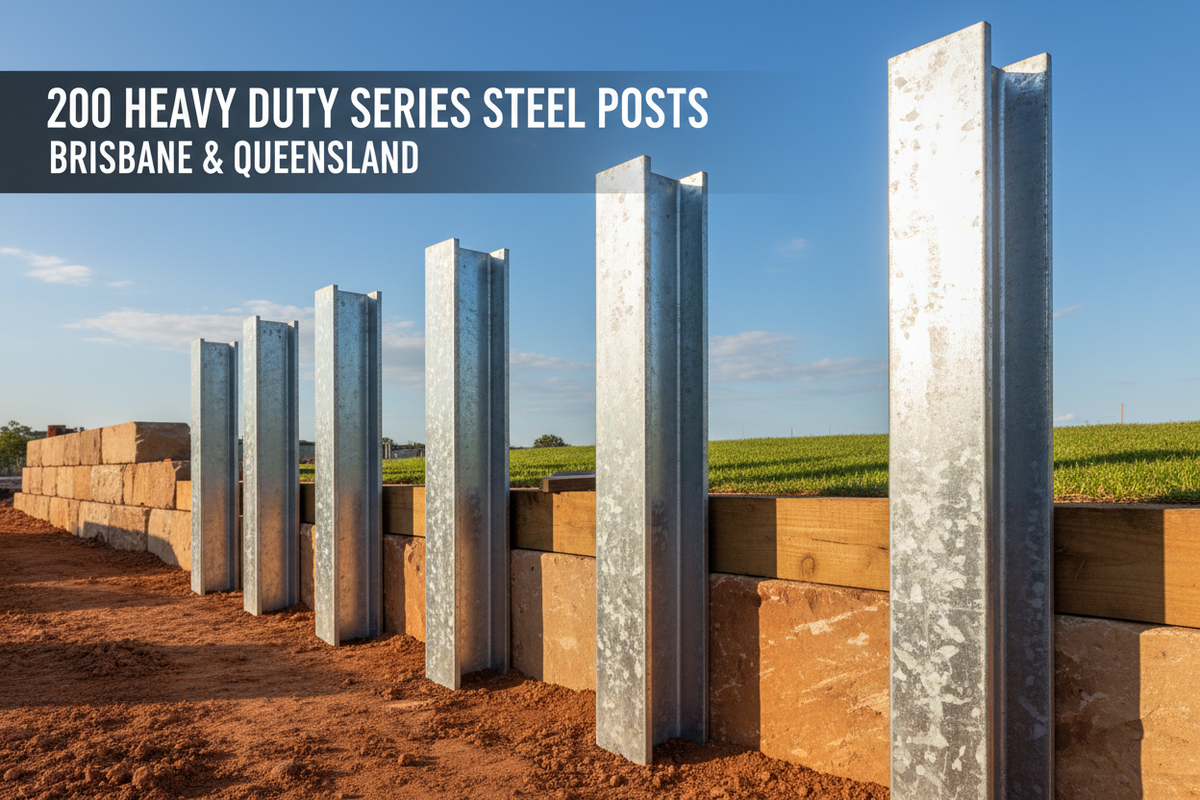 200 Series Steel Posts Brisbane QLD | Retaining Walls Direct