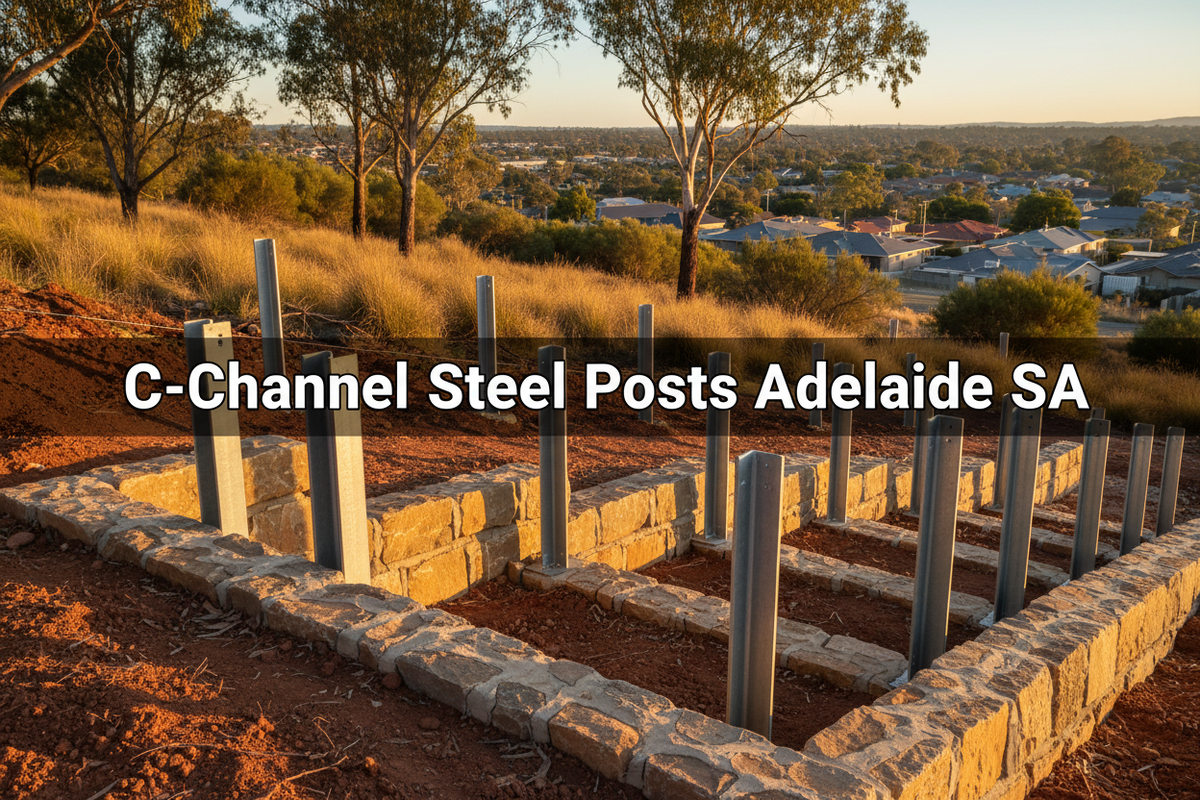 C-Channel Steel Posts Adelaide SA | Retaining Walls Direct
