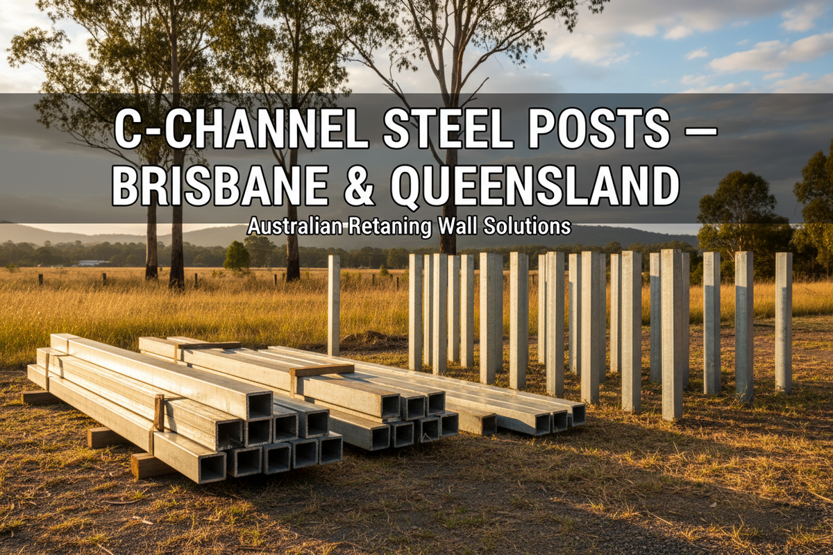 C-Channel Steel Posts Brisbane QLD — Buy Direct | Retaining Walls Direct
