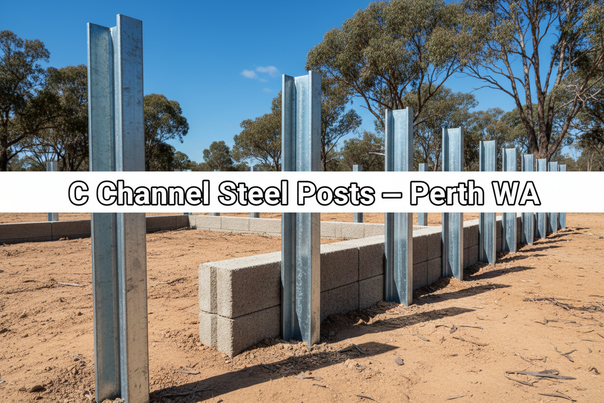 C-Channel Steel Posts Perth WA | Retaining Walls Direct