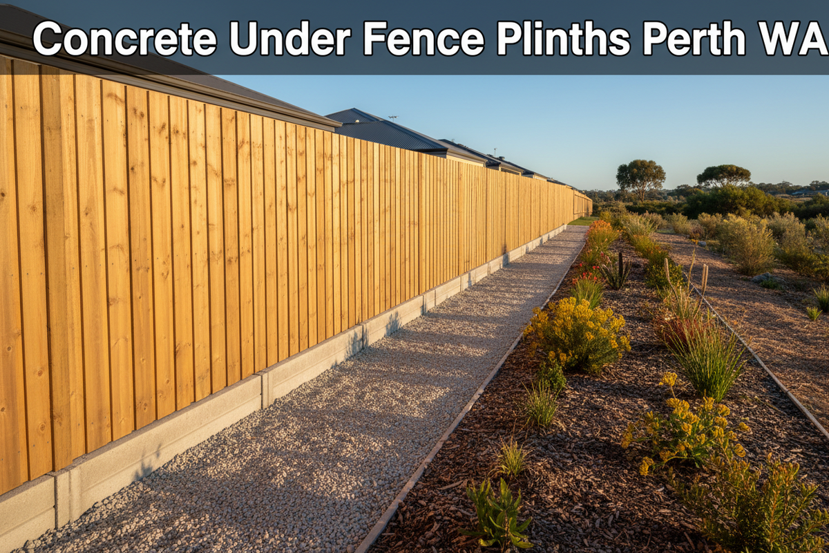 Concrete Under-Fence Plinths Perth WA | Retaining Walls Direct