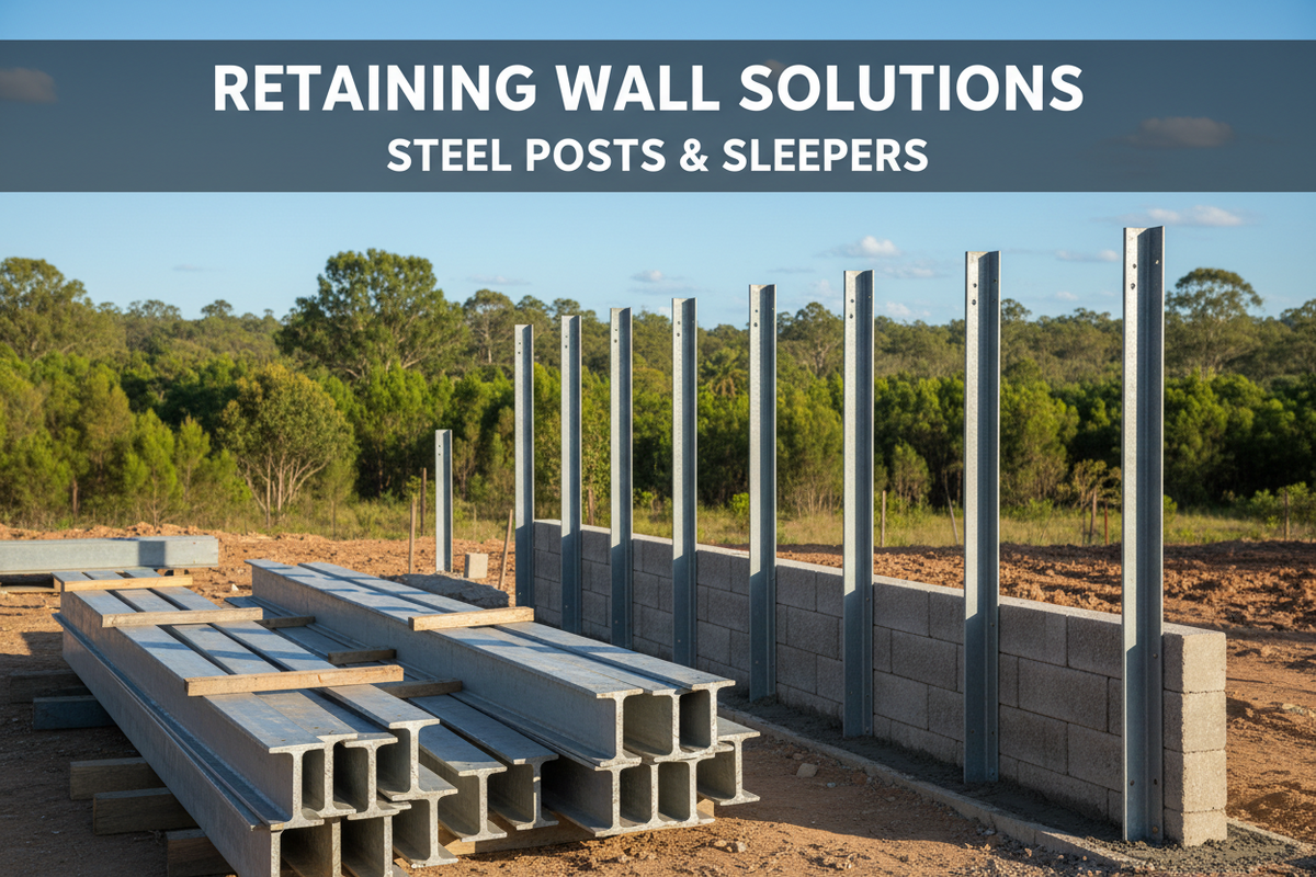 Retaining Wall Steel Posts Brisbane QLD — Buy Direct | Retaining Walls ...