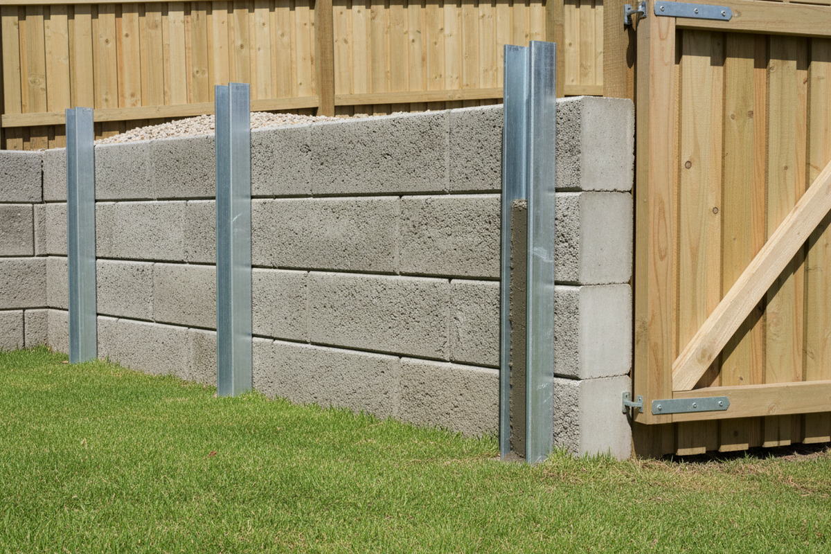 200 PFC Galvanised Steel C-Section End Post | Retaining Walls Direct