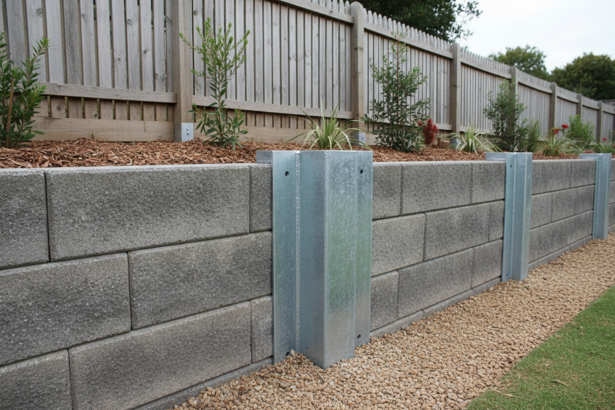 90 Degree Corner Galvanised Steel Joiner Post (150 Series) | Retaining Walls Direct