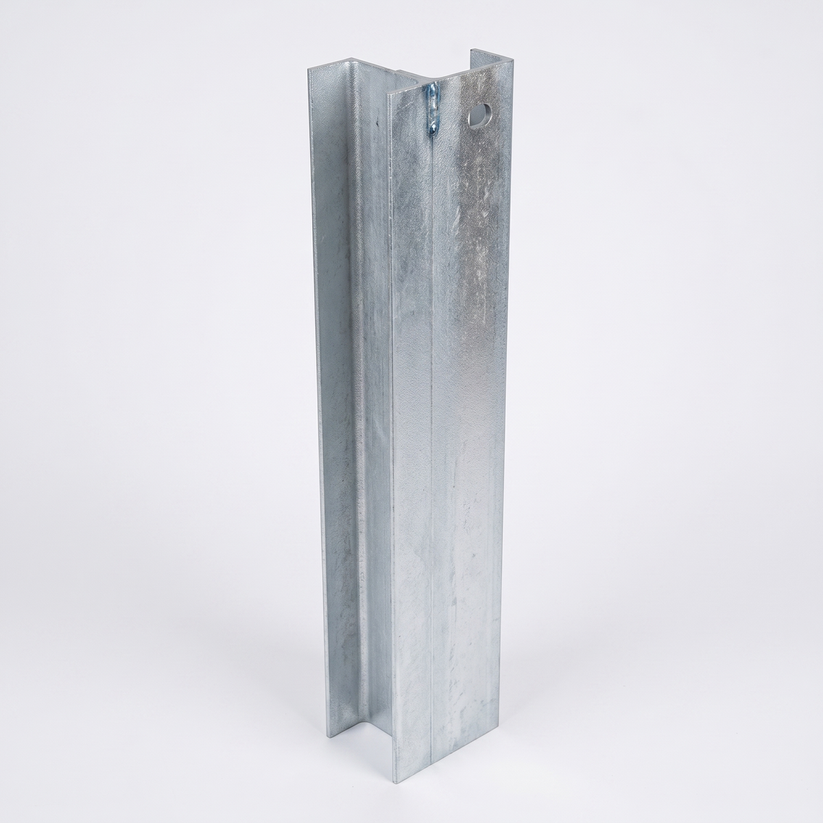 Galvanised 100 Series steel corner post used for low retaining walls under 600mm