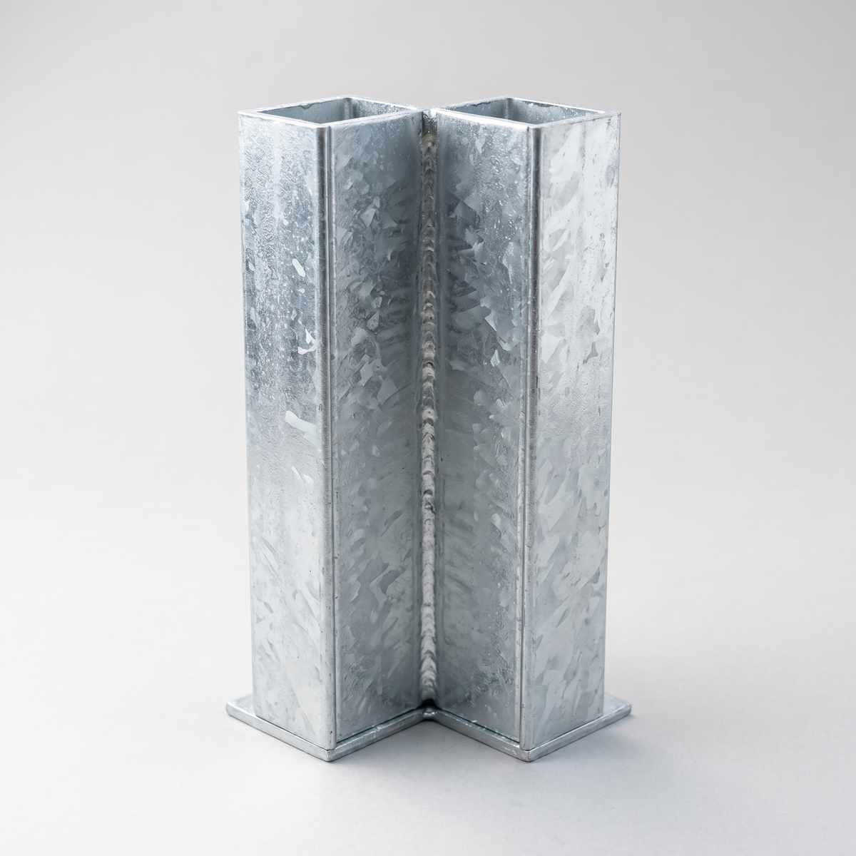 Galvanised steel 45 degree angle post 100PFC for concrete sleeper retaining walls