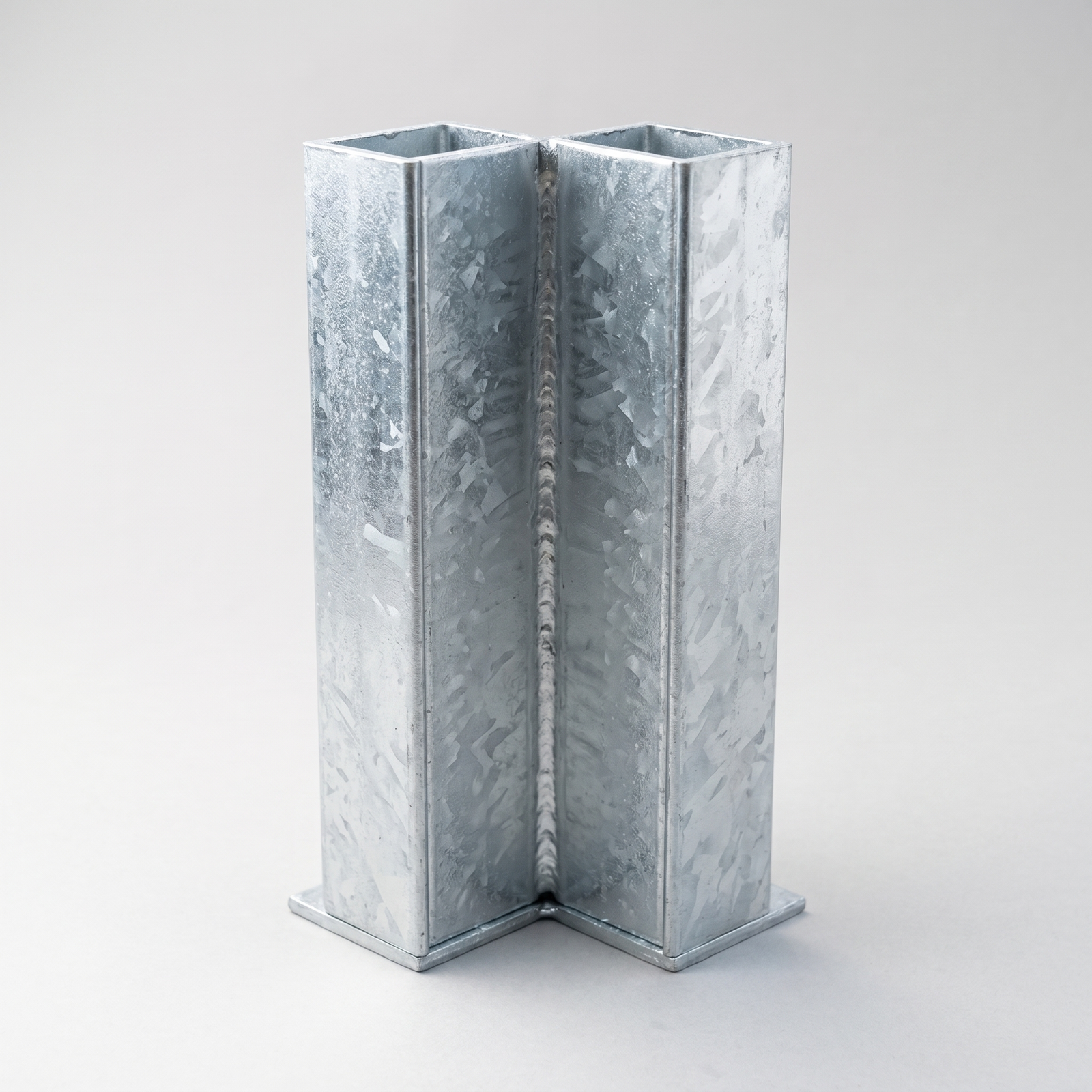 Galvanised steel 45 degree angle post 100PFC for concrete sleeper retaining walls