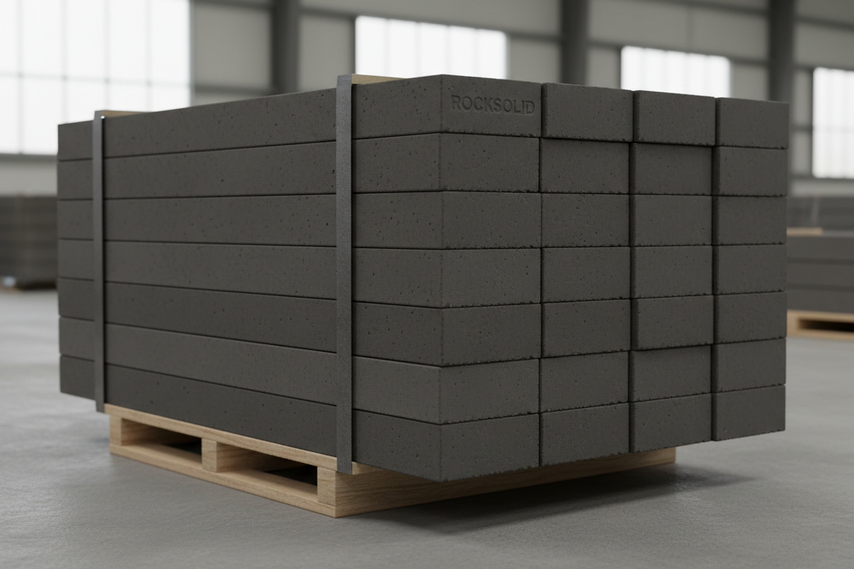 Heavy duty concrete sleepers 2000x200x100mm stacked