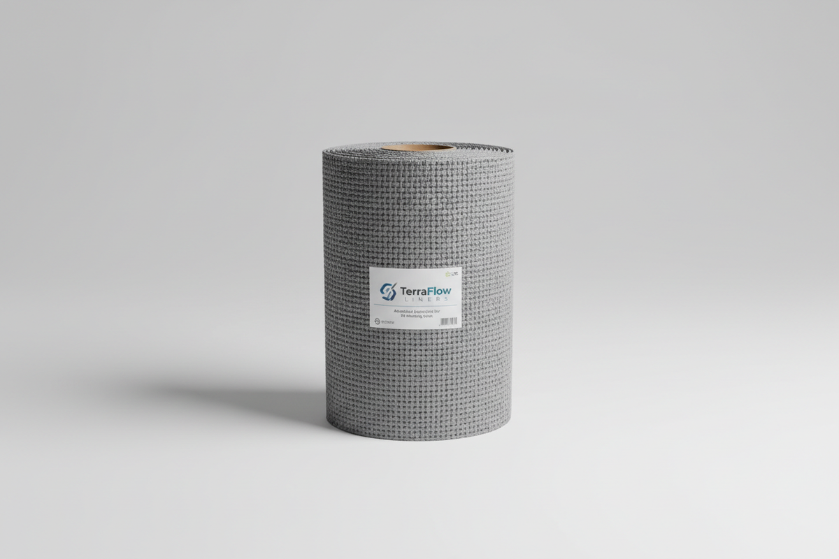 Geotextile fabric wall liner roll for retaining walls