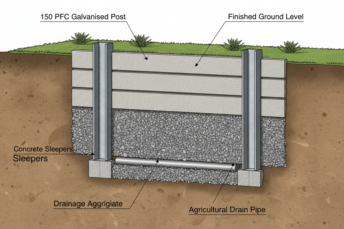 150 PFC Galvanised Steel C-Channel Post (Heavy Duty) | Retaining Walls Direct