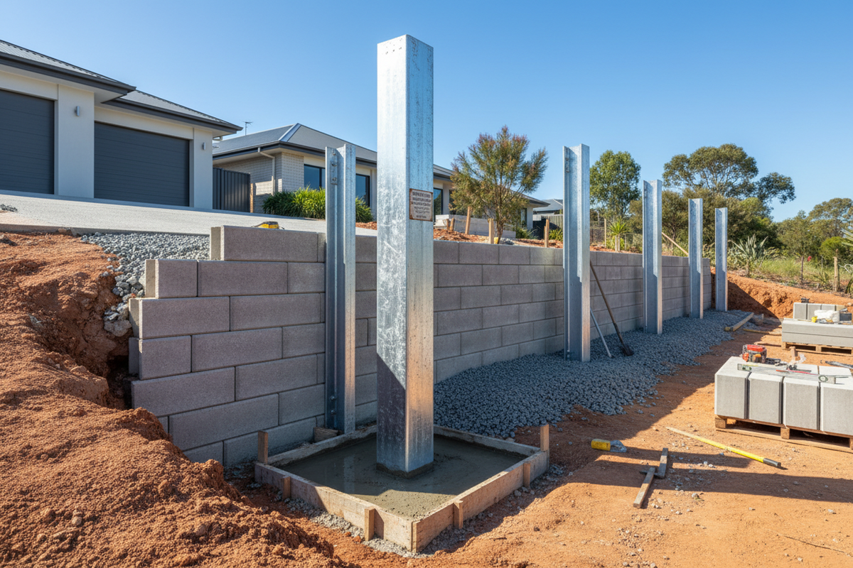200 UC 46 Galvanised Steel H-Beam Retaining Wall Post | Retaining Walls Direct